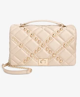 I.n.c. International Concepts Ajae Champagne Pearlized Quilted Shoulder Bag, Exclusively at Macy's