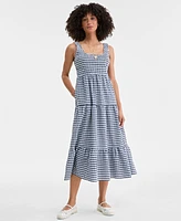 On 34th Women's Woven Printed Tiered Scoop-Neck Tank Midi Dress, Exclusively at Macy's
