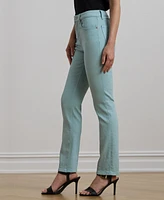 Lauren Ralph Women's Coated High-Rise Straight Ankle Jeans