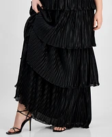 Emerald Sundae Trendy Plus Pleated Tiered Gown