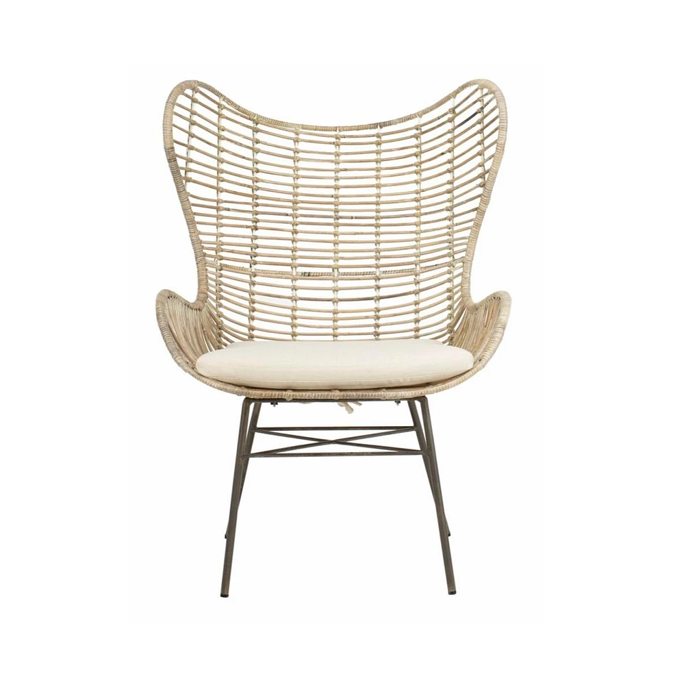 Malia Rattan Wingback Armchair