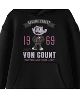 Sesame Street Boys Bioworld Team 1969 Count Von Youth Black Hoodie