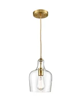 Moose Modern Gold with Bell Shade Glass Shade Adjustable Pendant Light Fixture