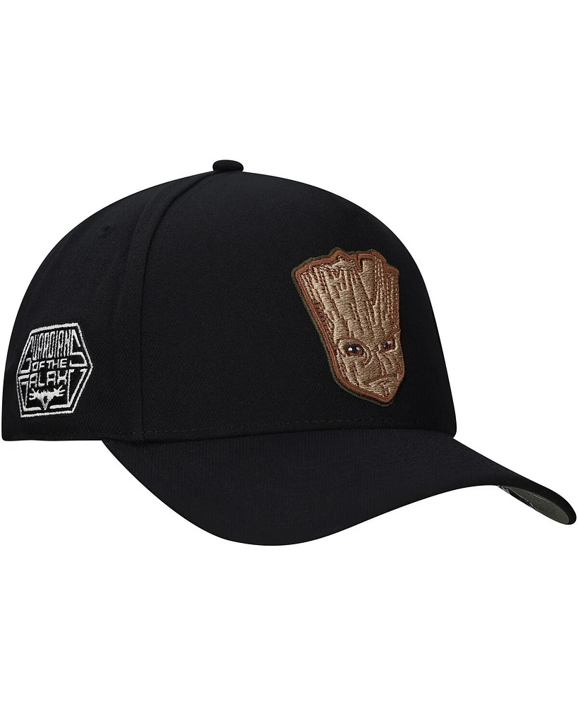 Lids Men's Black Guardians of the Galaxy Groot A-Frame Adjustable Hat