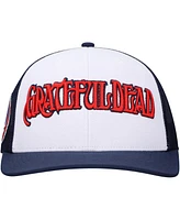 Lids Men's and Women's White/Navy The Grateful Dead Wordmark Trucker Adjustable Hat