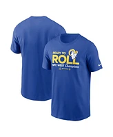 Nike Men's Royal Los Angeles Rams 2024 Nfc West Division Champions Locker Room Trophy Collection T-Shirt