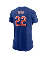 Nike Women's Juan Soto Royal New York Mets Fuse Name Number T-Shirt