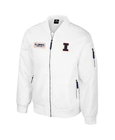 Colosseum Men's Illinois Fighting Illini White Rabbit Full-Zip Bomber Jacket