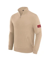 J. Palmer Men's Tan San Francisco 49ers Franchise Quarter-Zip Sweater