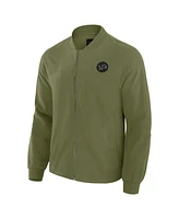 J. Palmer Men's Olive Detroit Lions Lightweight Cover-4 Tri-Blend Full-Zip Jacket