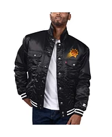 Starter x Levi's Men's Purple Phoenix Suns Silver Label Trucker Satin Full-Snap Jacket