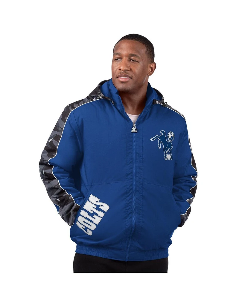 Starter Men's Royal Indianapolis Colts Thursday Night Gridiron Full-Zip Hoodie Jacket