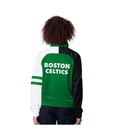 Starter Women's Kelly Green Boston Celtics Line Up Dolman Raglan Full-Zip Track Jacket