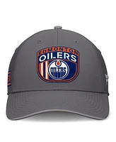 Fanatics Men's Gray Edmonton Oilers Home Ice Flex Hat