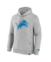 Fanatics Men's Heather Gray Detroit Lions Legacy Fleece Pullover Hoodie