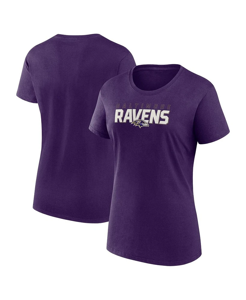 Logo Athletic Women's Purple Baltimore Ravens Lean T-Shirt