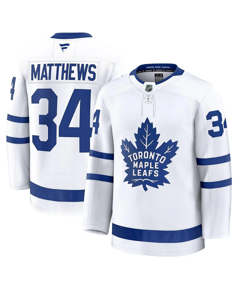 Fanatics Men's Auston Matthews White Toronto Maple Leaf's Away Premium Jersey