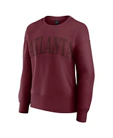 Fanatics Women's Burgundy Atlanta Braves Elements Flow Pullover Sweatshirt