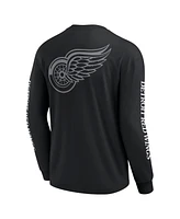 Fanatics Men's Black Detroit Red Wings Elements Strive Long Sleeve T-Shirt