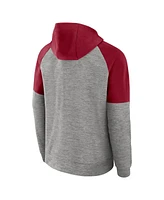 Nike Men's Heather Gray Stanford Cardinal Fitness Raglan Performance Full-Zip Hoodie