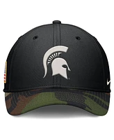 Nike Men's Black/Camo Michigan State Spartans 2024 Military Appreciation Rise Swoosh Performance Flex Hat