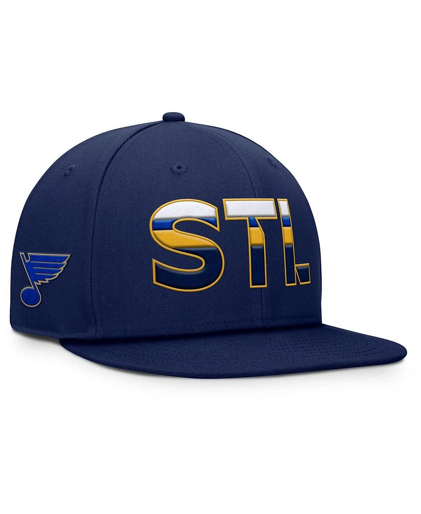 Fanatics Men's Navy St. Louis Blues Authentic Pro Rink Snapback Hat