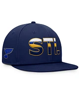 Fanatics Men's Navy St. Louis Blues Authentic Pro Rink Snapback Hat