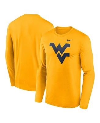 Nike Men's Gold West Virginia Mountaineers Primetime Primary Legend Long Sleeve T-Shirt