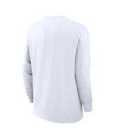 Nike Men's White Duke Blue Devils Legacy Max90 Pocket Long Sleeve T-Shirt