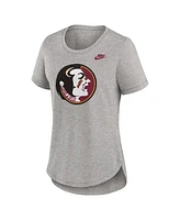 Nike Women's Heather Gray Florida State Seminoles Legacy Tri-Blend T-Shirt