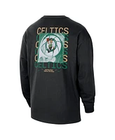 Nike Men's Black Boston Celtics Courtside Oversized Long Sleeve T-Shirt