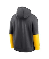 Jordan Men's Anthracite/Maize Michigan Wolverines 2024 Sideline Club Pullover Hoodie