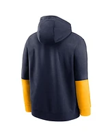 Nike Men's Navy/Gold West Virginia Mountaineers 2024 Sideline Club Pullover Hoodie