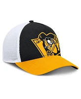 Fanatics Men's Black/Gold Pittsburgh Penguins Authentic Pro A-Frame Rink Adjustable Hat