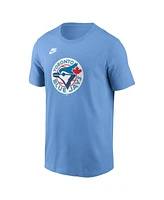 Nike Men's Powder Blue Toronto Jays Cooperstown Collection Team Logo T-Shirt