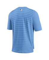 Nike Men's Light Blue Tampa Bay Rays Authentic Collection Pregame Raglan Performance V-Neck T-Shirt