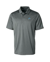 Cutter & Buck Men's Steel Detroit Lions Prospect Textured Stretch Polo