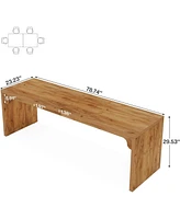 Tribesigns 78-Inch Dining Table for 6-8, Modern Rectangular Dining Room Table, Large Long Kitchen Dining Table with Sturdy Base, Wood Dinner Table for