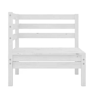 Patio Corner Sofas 2 pcs White Solid Wood Pine