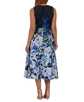 Donna Ricco Women's Floral-Print A-Line Dress