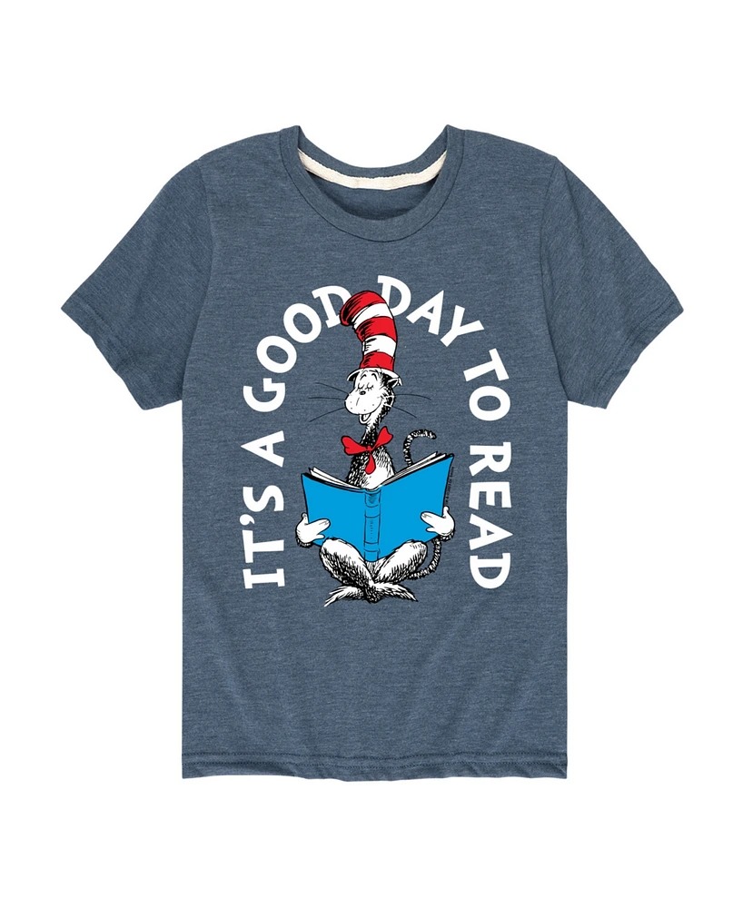 Hybrid Little and Big Boys Dr. Seuss It's a Good Day to Read Graphic T-Shirt