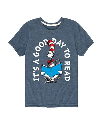 Hybrid Little and Big Boys Dr. Seuss It's a Good Day to Read Graphic T-Shirt