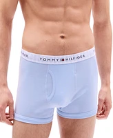 Tommy Hilfiger Men's 3-Pk. Cotton Classics Trunks - Breezy Blue/bank Blue/desert Sky