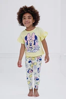 Minnie Mouse Toddler Girls Disney Peplum T-Shirt and Leggings Outfit Set
