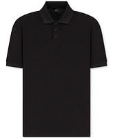 A|X Armani Exchange Men's Classic Fit Short Sleeve Allover Label Polo Shirt