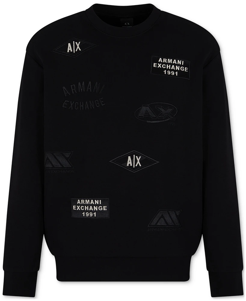 A|X Armani Exchange Men's Graphic Patch Logo Sweatshirt