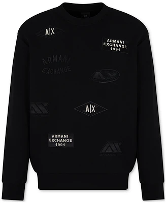 A|X Armani Exchange Men's Graphic Patch Logo Sweatshirt