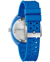 Bulova Men's Snorkel Blue Hnbr Rubber Strap Watch 41mm
