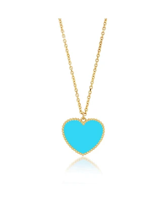 The Lovery Turquoise Sweetheart Necklace 14K Gold