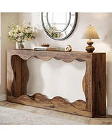 Tribesigns 63 Inches Farmhouse Console Table with Storage, Couch Behind Sofa, Long Entryway Table, Sofa Narrow Hal
